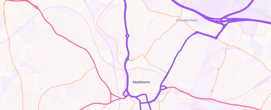 Map showing Watling Tyre Service Limited, Maidstone