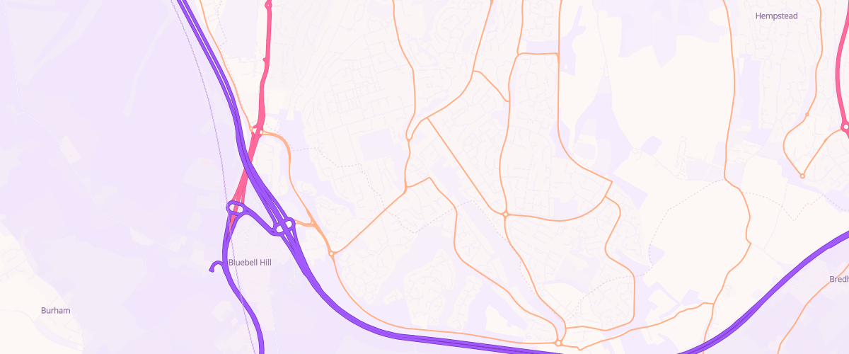 Map showing the location of Robin Hood Service Station