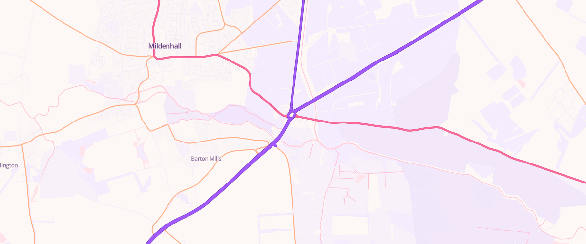 Map showing the location of Mfg Barton Mills
