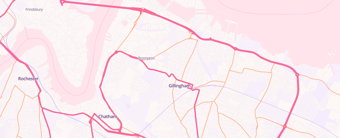 Map showing Reeds Auto Services, Gillingham