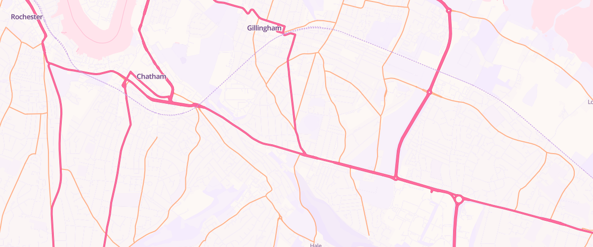 Map showing the location of Mfg Gillingham