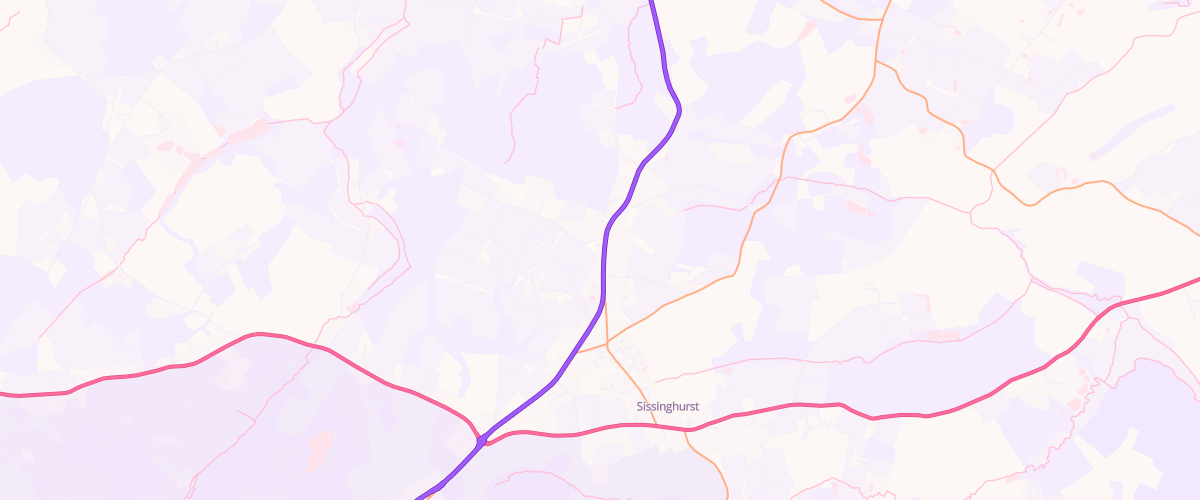 Map showing the location of Cranbrook Service Station