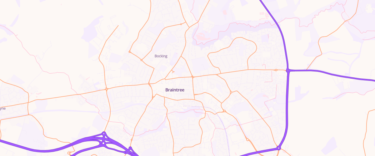 Map showing the location of Sainsburys Braintree