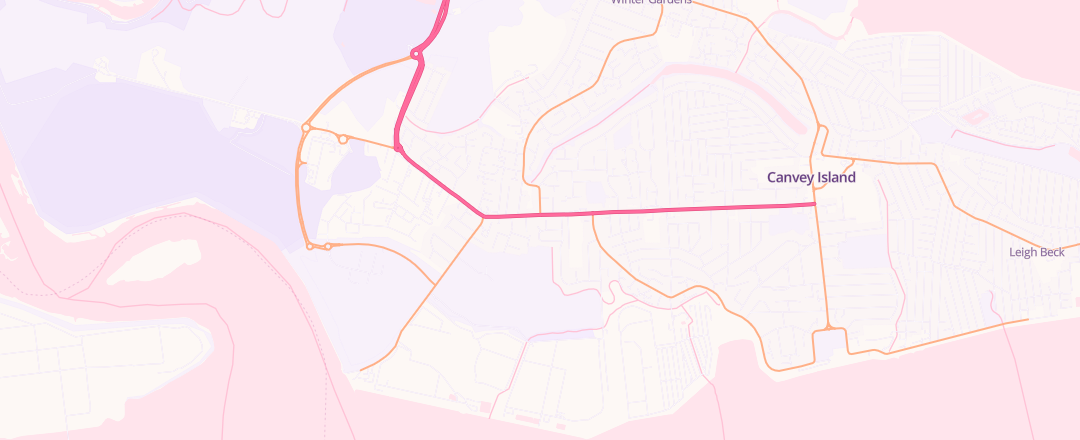Map showing Southwick Motor Services Ltd, Canvey Island