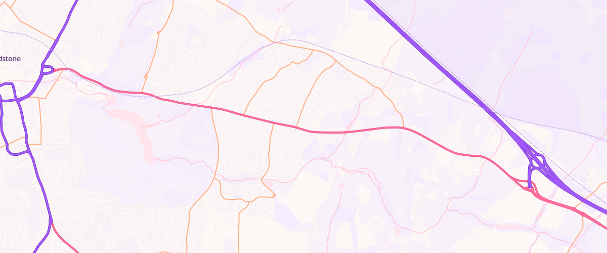 Map showing the location of Bearsted Esso Express