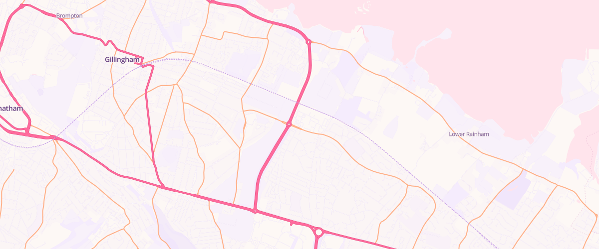 Map showing the location of Asda Gillingham Express Petrol