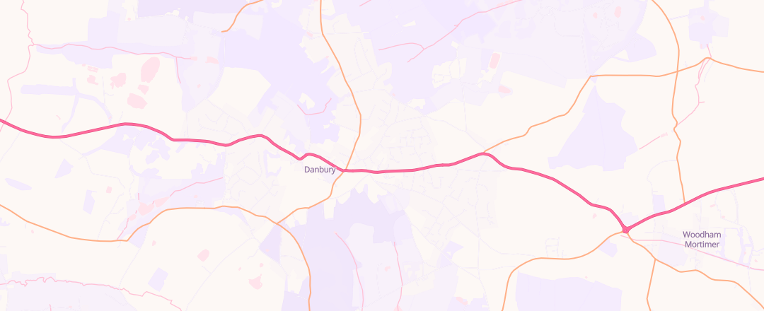 Map showing J & D Hinton, Chelmsford