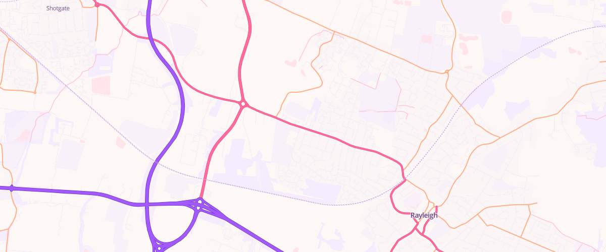Map showing the location of Rayleigh Sf Connect