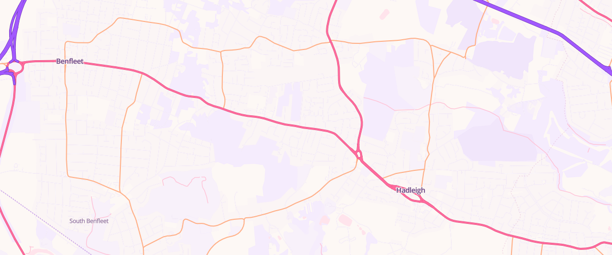 Map showing the location of Mfg Benfleet
