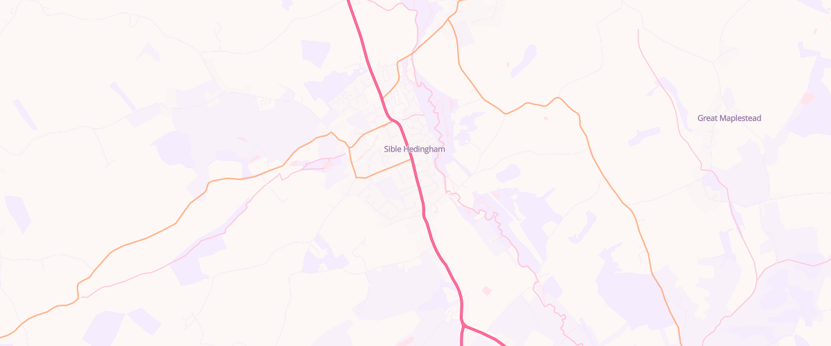 Map showing the location of Mfg Hedingham