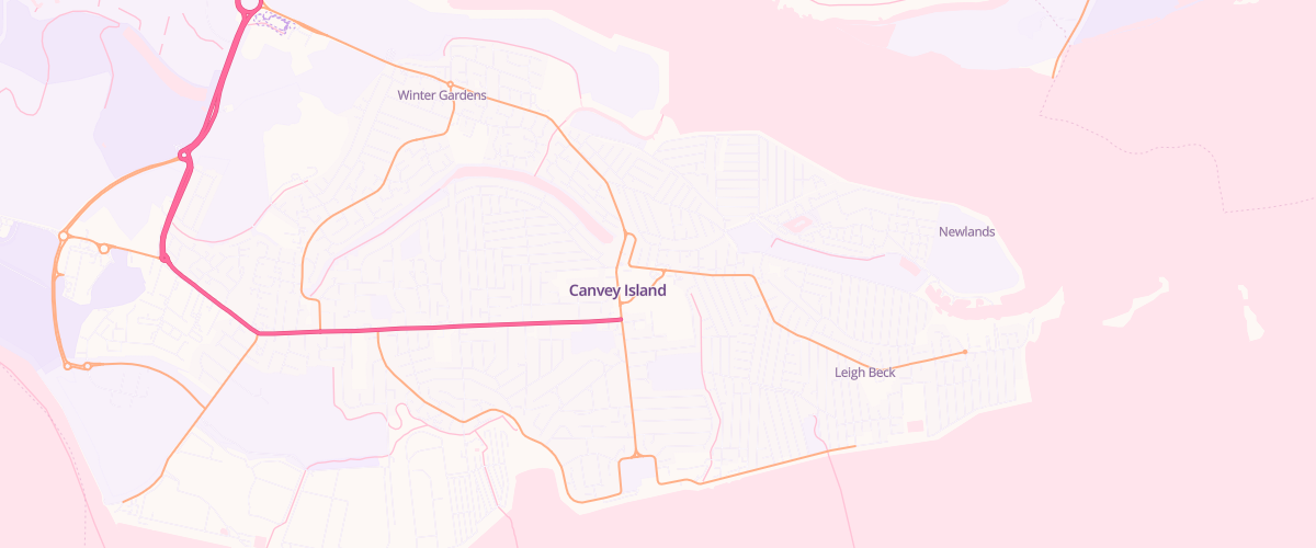Map showing the location of Sainsburys Canvey Island