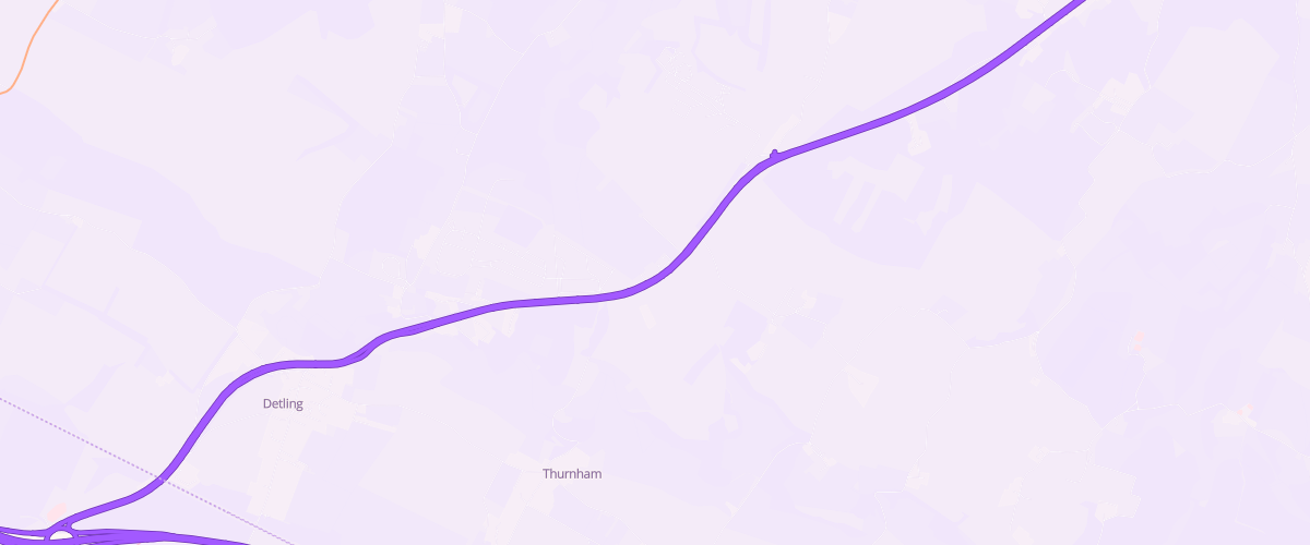 Map showing the location of Shell Detling