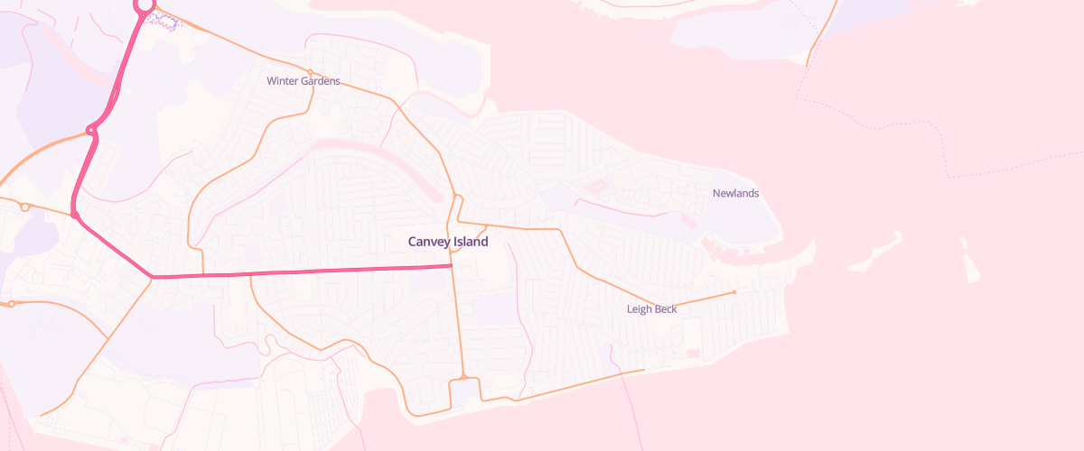 Map showing the location of Nts Canvey Island