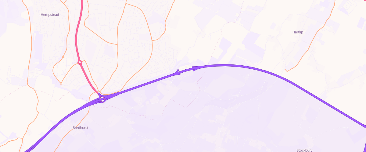 Map showing the location of Medway West Service Area