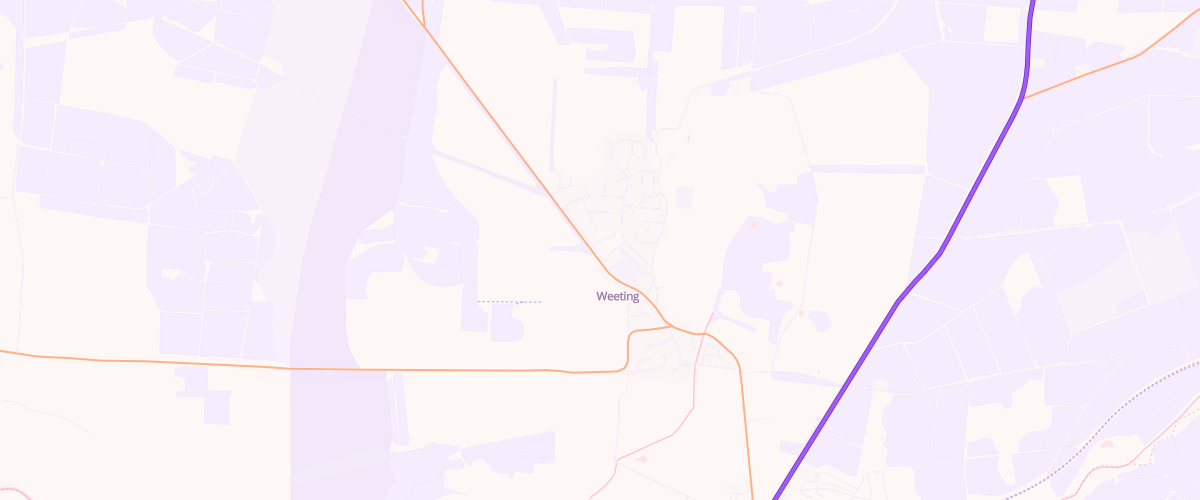 Map showing the location of Karan Breckland Service Station