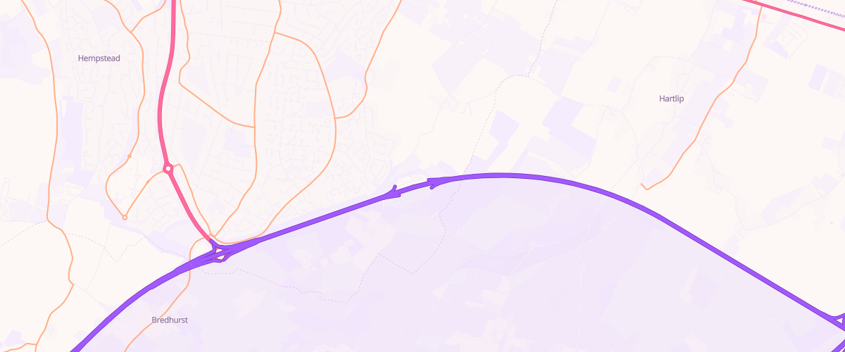 Map showing the location of Medway East Service Area