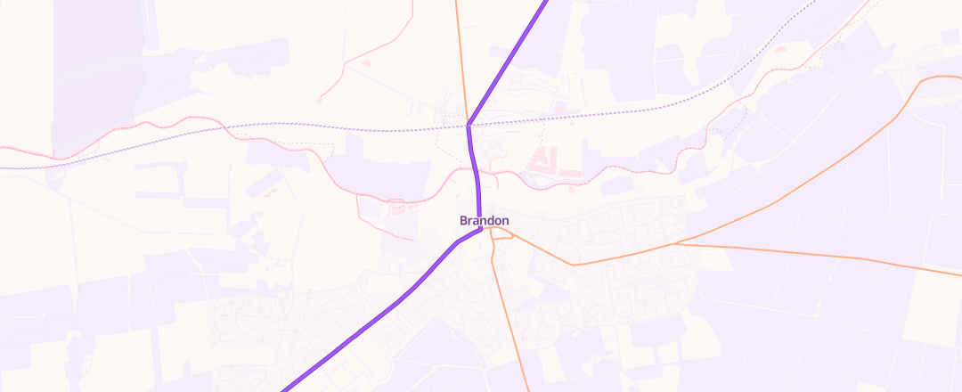 Map showing Brandon Car Centre Ltd, Brandon