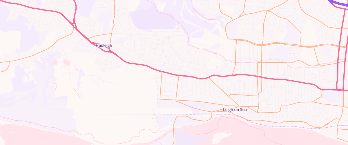 Map showing the location of Leigh-On-Sea Esso Express