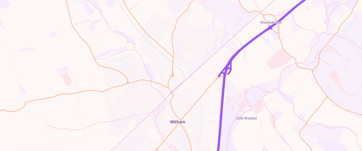 Map showing the location of Mfg Morrisons Witham