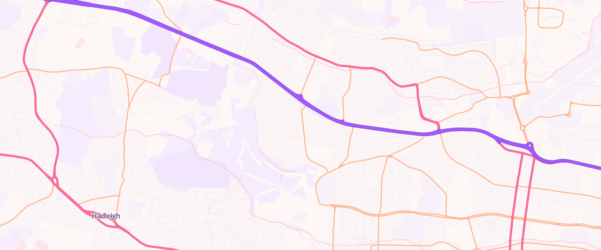 Map showing the location of Rontec Leigh On Sea