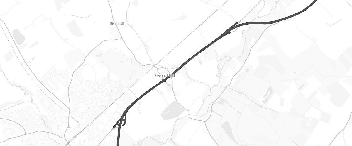 Map showing the location of Bp Rivenhall South Service