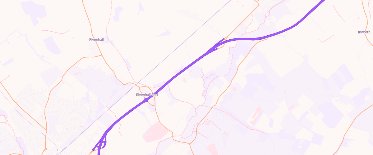 Map showing the location of Bp Rivenhall South Service