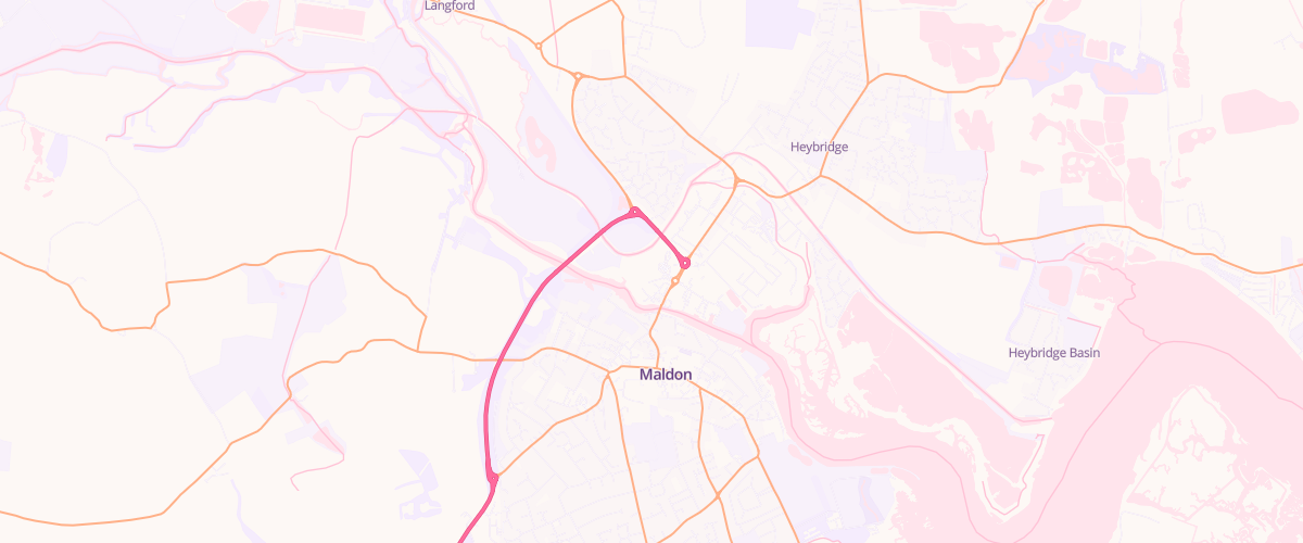 Map showing the location of Maldon Extra Petrol Filling