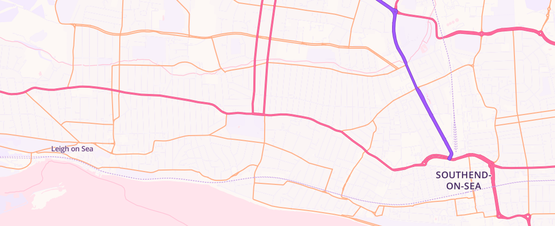 Map showing Fairmead Mot Centre, Westcliff On Sea