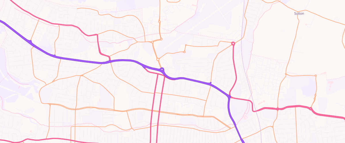 Map showing the location of Southend Extra Petrol Filling