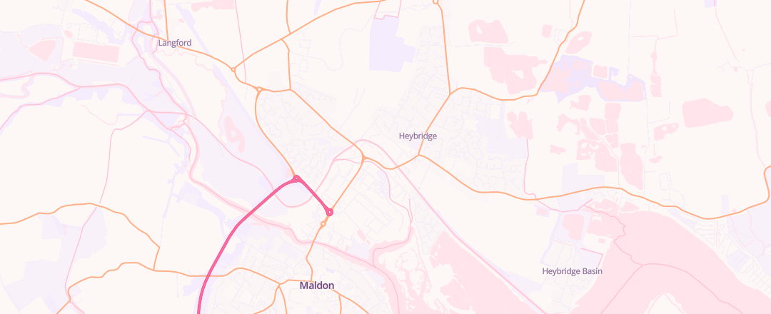 Map showing Deejay Truck Repairs, Heybridge