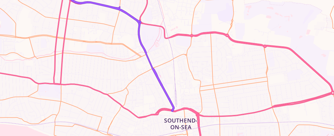Map showing Autorama Garage, Southend On Sea