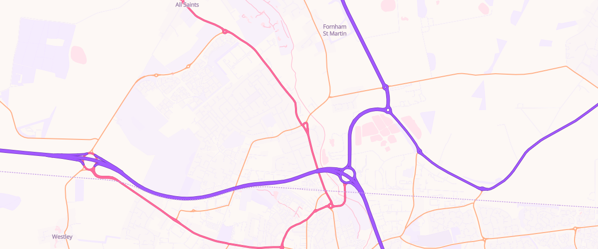Map showing the location of Mfg Tollgate