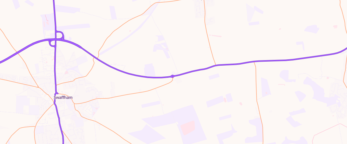 Map showing the location of Tgc Swaffham
