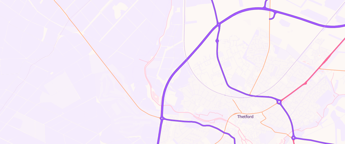 Map showing the location of Mfg Thetford East
