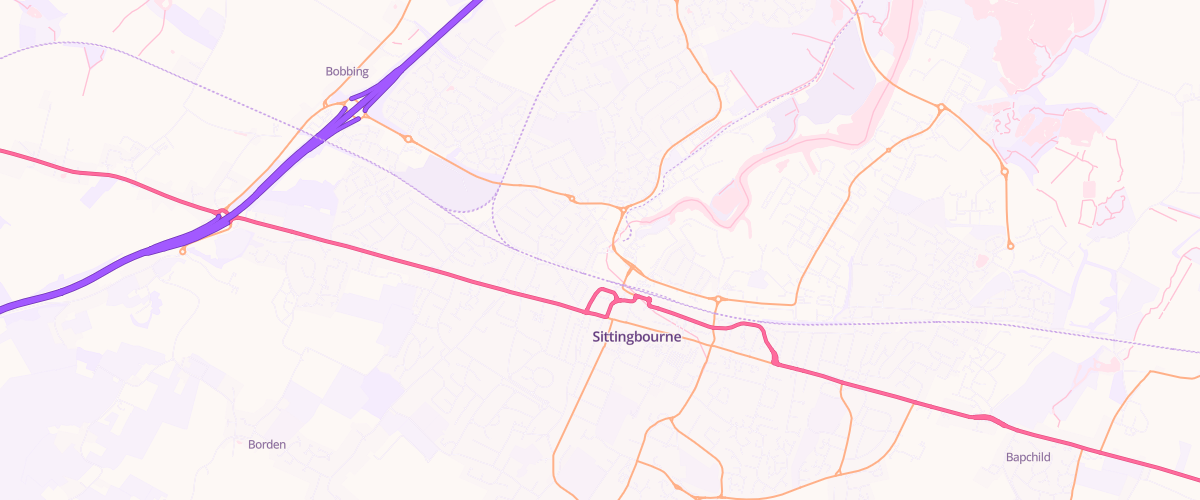 Map showing the location of Mfg Morrisons Sittingbourne