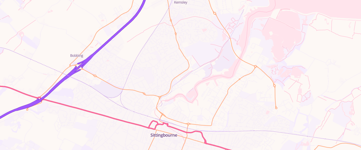 Map showing the location of Asda Sittingbourne Superstore