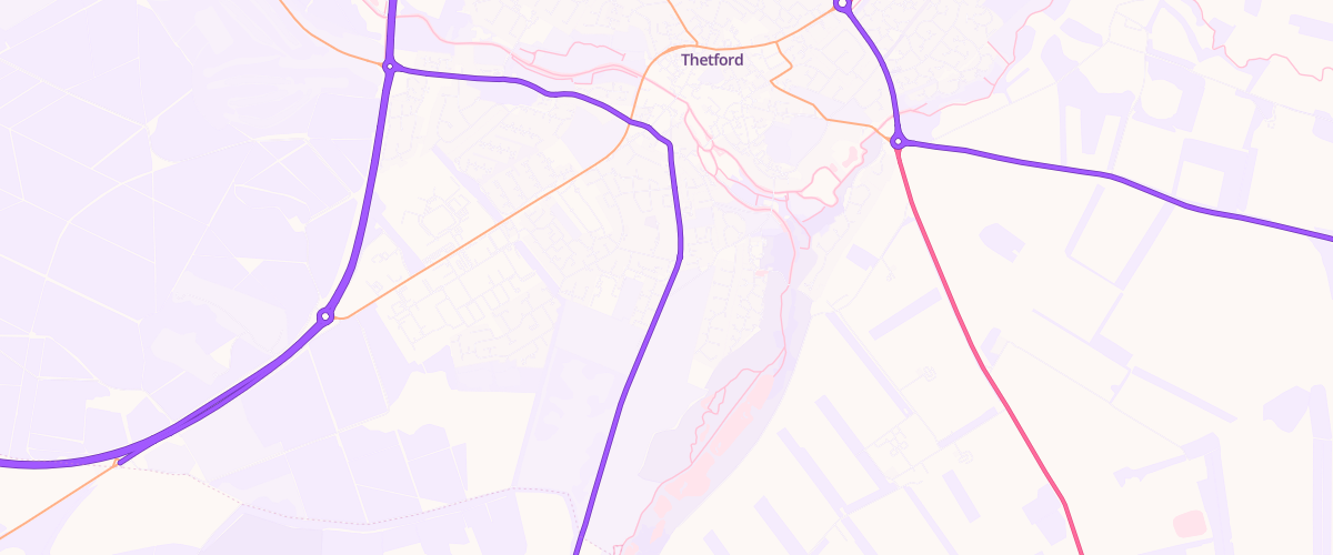 Map showing the location of Karan Nun's Bridge Service