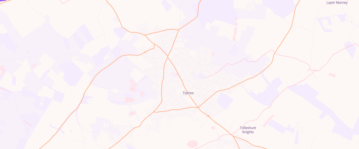 Map showing the location of Asda Tiptree Supermarket