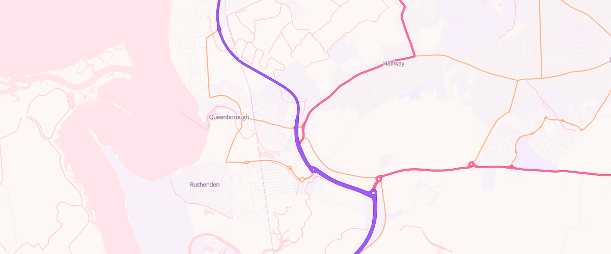 Map showing the location of Shell Co-Op Queenborough
