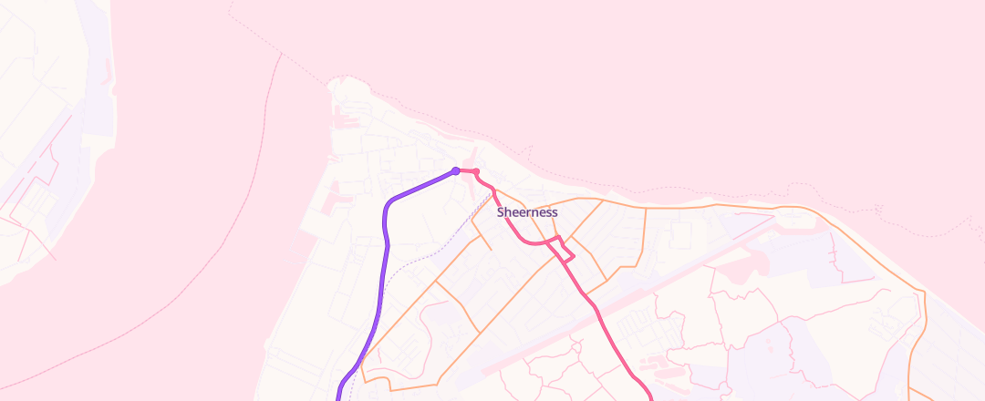 Map showing Kwik - Fit, Sheerness