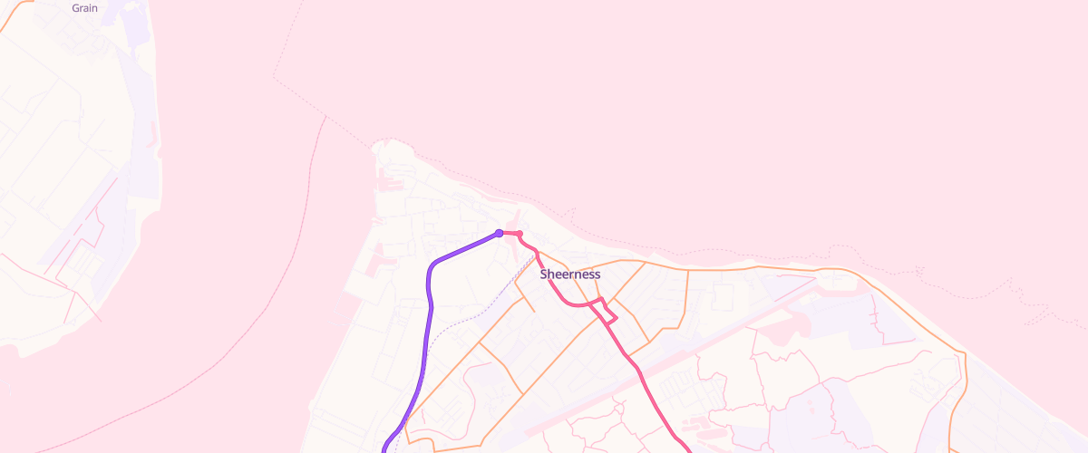Map showing the location of Sheerness Superstore Petrol Filling