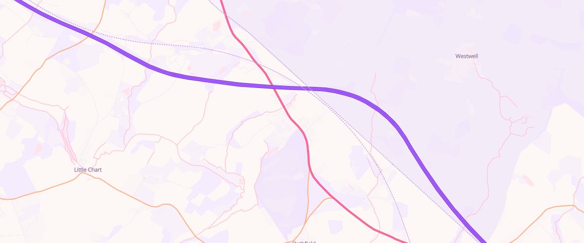 Map showing the location of Mfg Hothfield