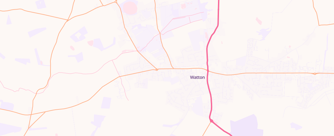 Map showing Watton Auto Centre, Norfolk