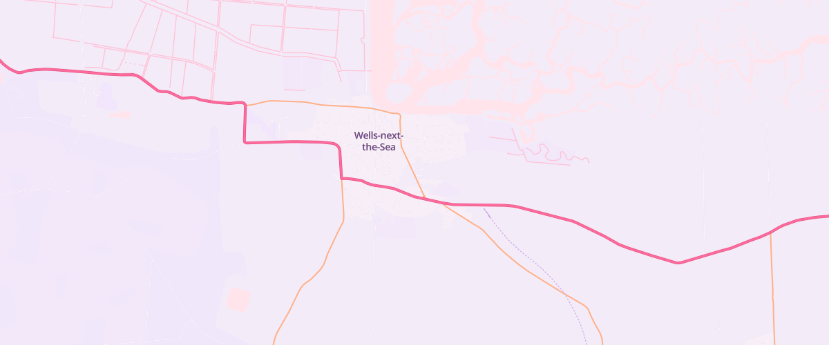Map showing the location of Wells-Next-The-Sea Fuel Express Automat
