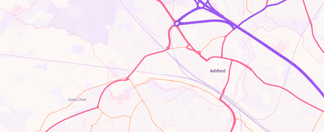 Map showing C & D Autos, Ashford