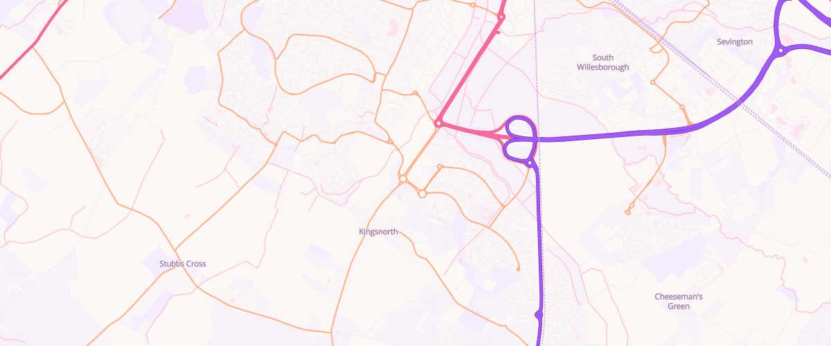 Map showing the location of Ashford Park Farm Extra