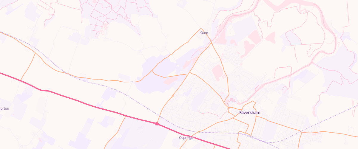 Map showing the location of Sainsburys Faversham Automat