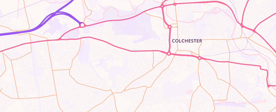 Map showing West Lodge Garage Ltd, Colchester