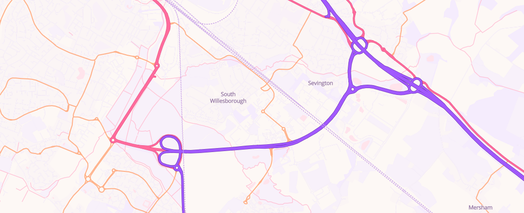 Map showing Jcb Ashford Van Centre, Ashford