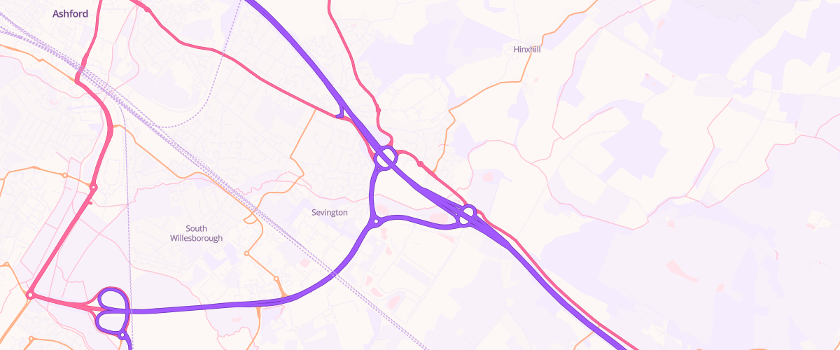 Map showing the location of Ashford Crooksfoot Extra Petrol